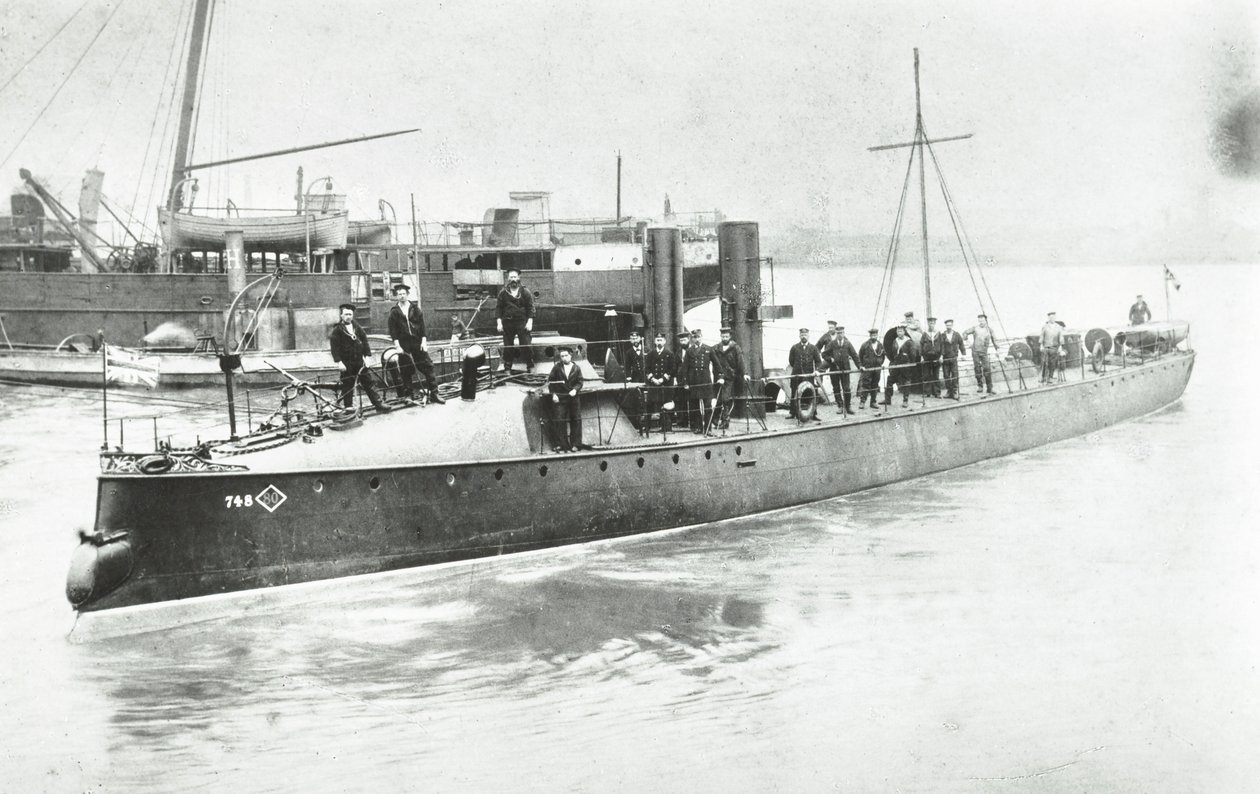 Yarrow and Company Shipbuilding Works, Isle of Dogs, Torpedo Boat No. 80, London, 1887 by English Photographer