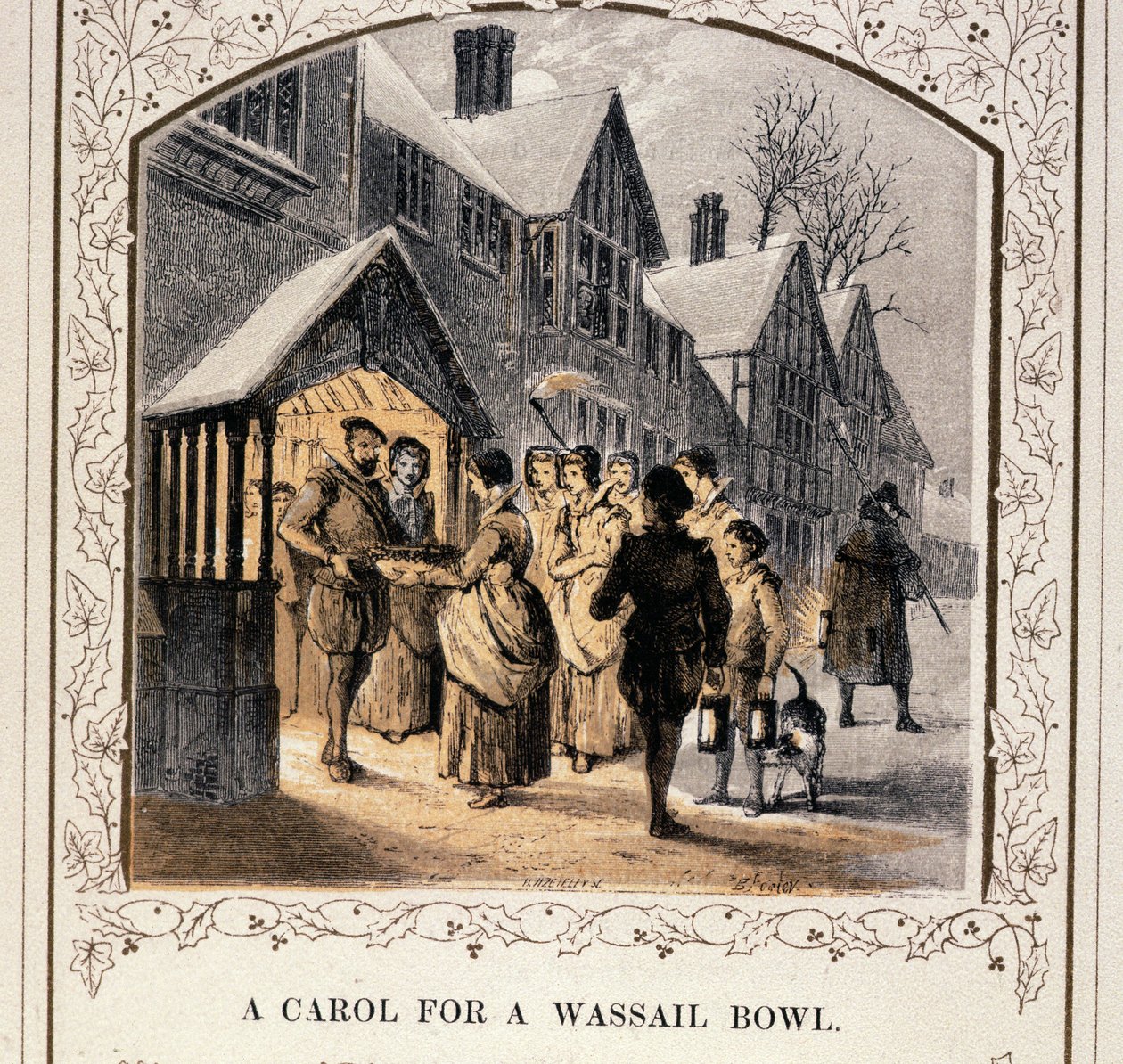 A Carol For A Wassail Bowl, 1840s by English School