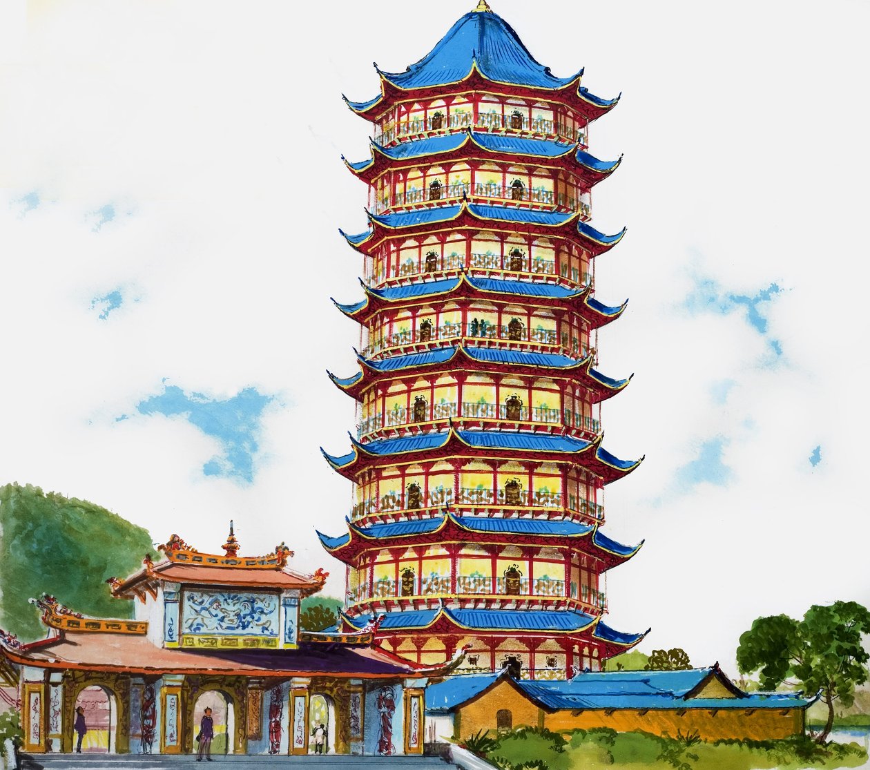 A Chinese Pagoda, Illustration from 