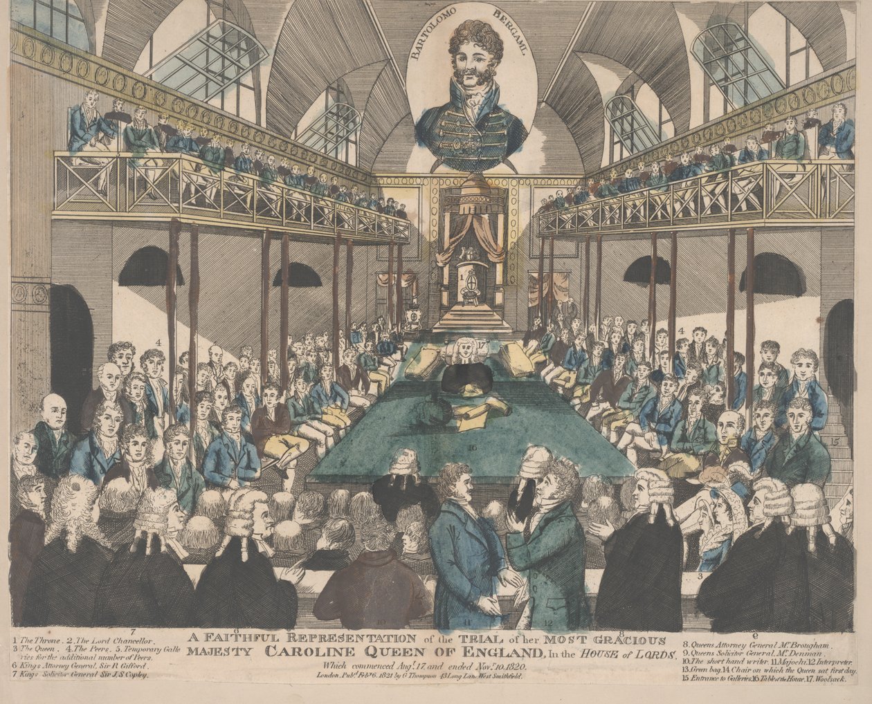 A Faithful Representation of the Trial of Caroline, Queen of England by English School