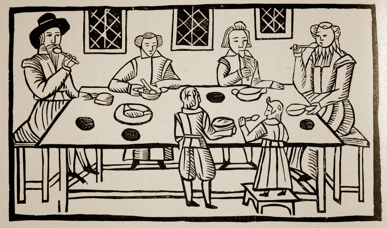 A Family Meal, c.1600 by English School