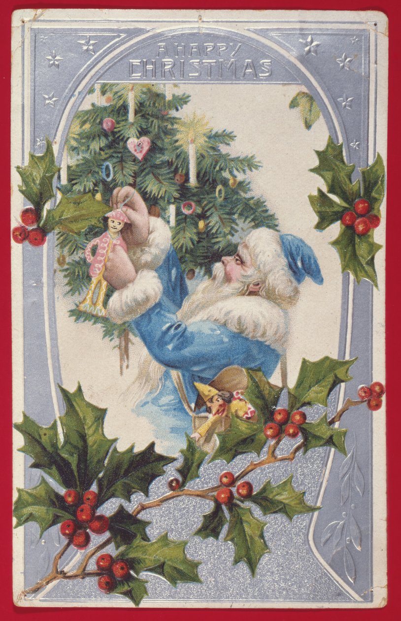 A Happy Christmas, Victorian Card by English School