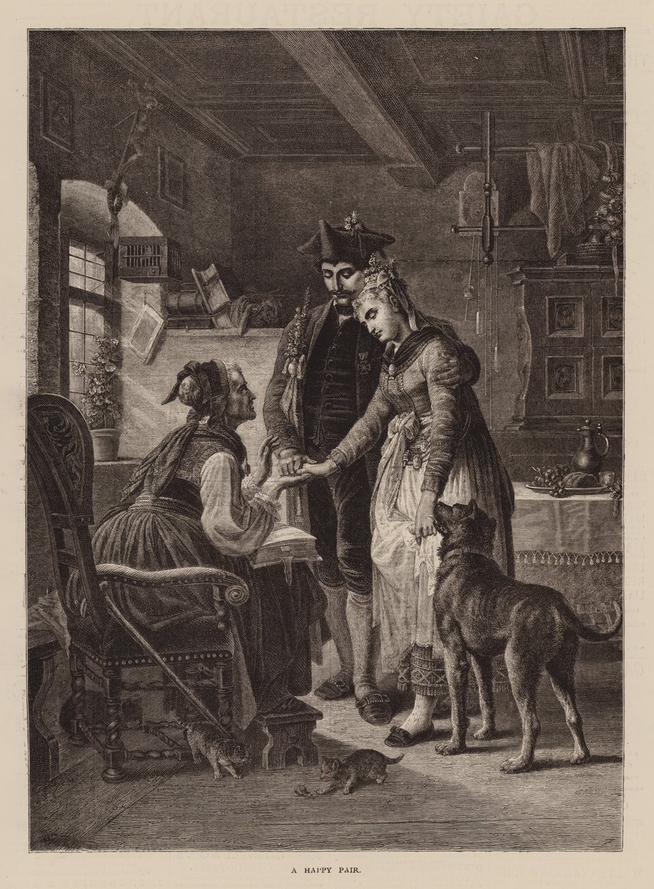 A Happy Pair by English School