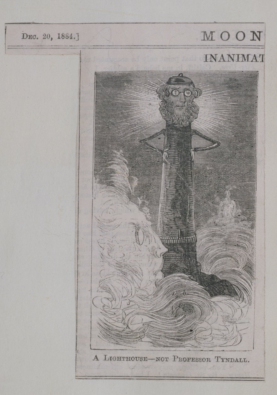 A Lighthouse - not Professor Tyndall, from Moonshine, published 20th December 1884 by English School