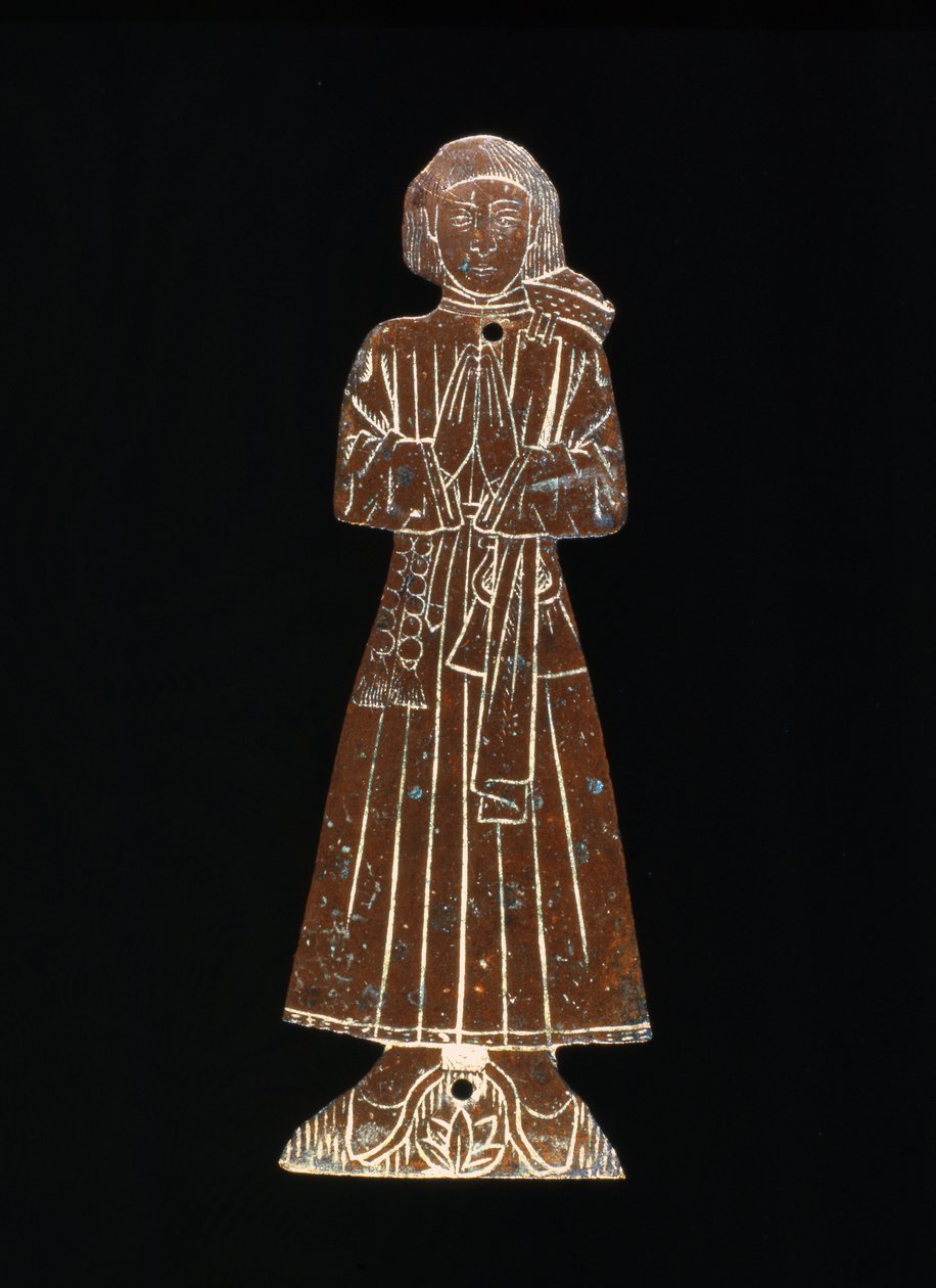 Medieval Church Brass, 14th Century by English School