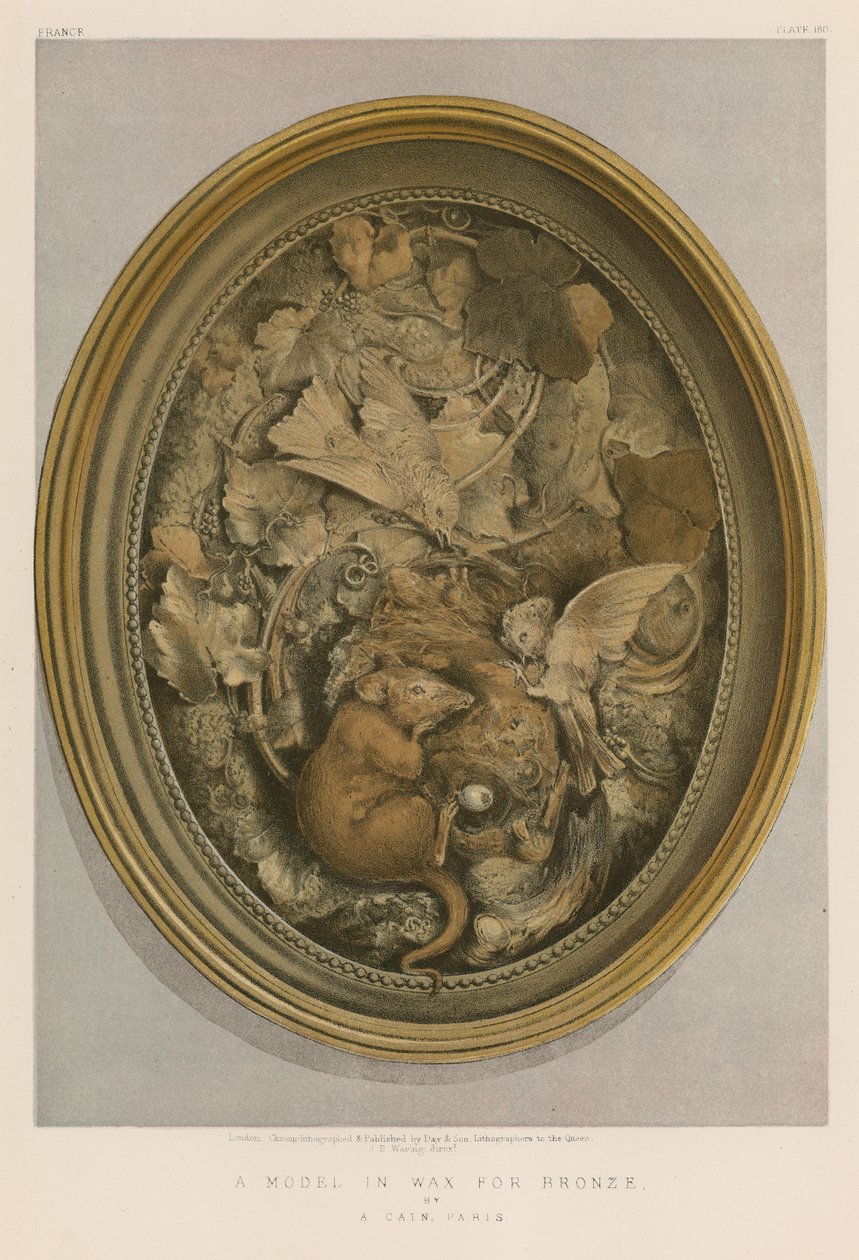 A Model in Wax for Bronze by A Cain, Paris by English School