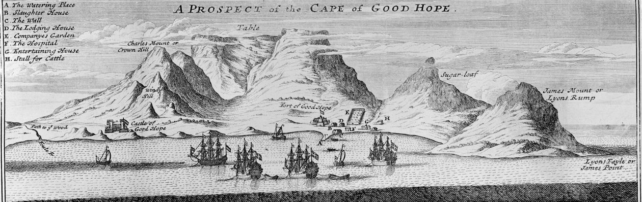 A Prospect of the Cape of Good Hope by English School
