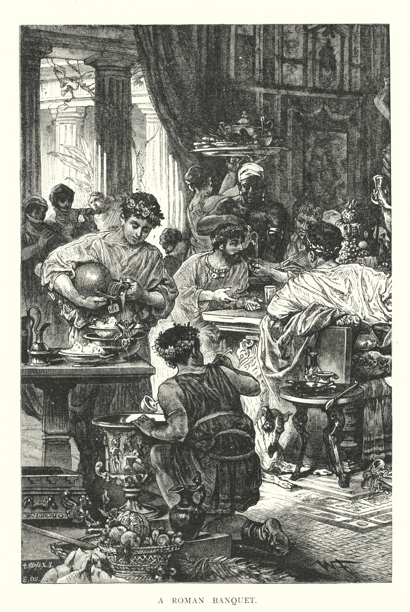 A Roman Banquet by English School