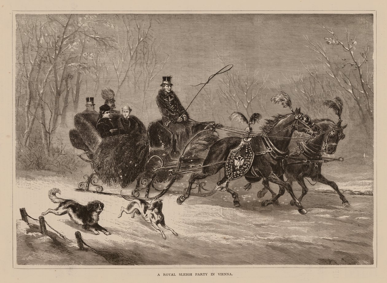 A Royal Sleigh Party in Vienna by English School