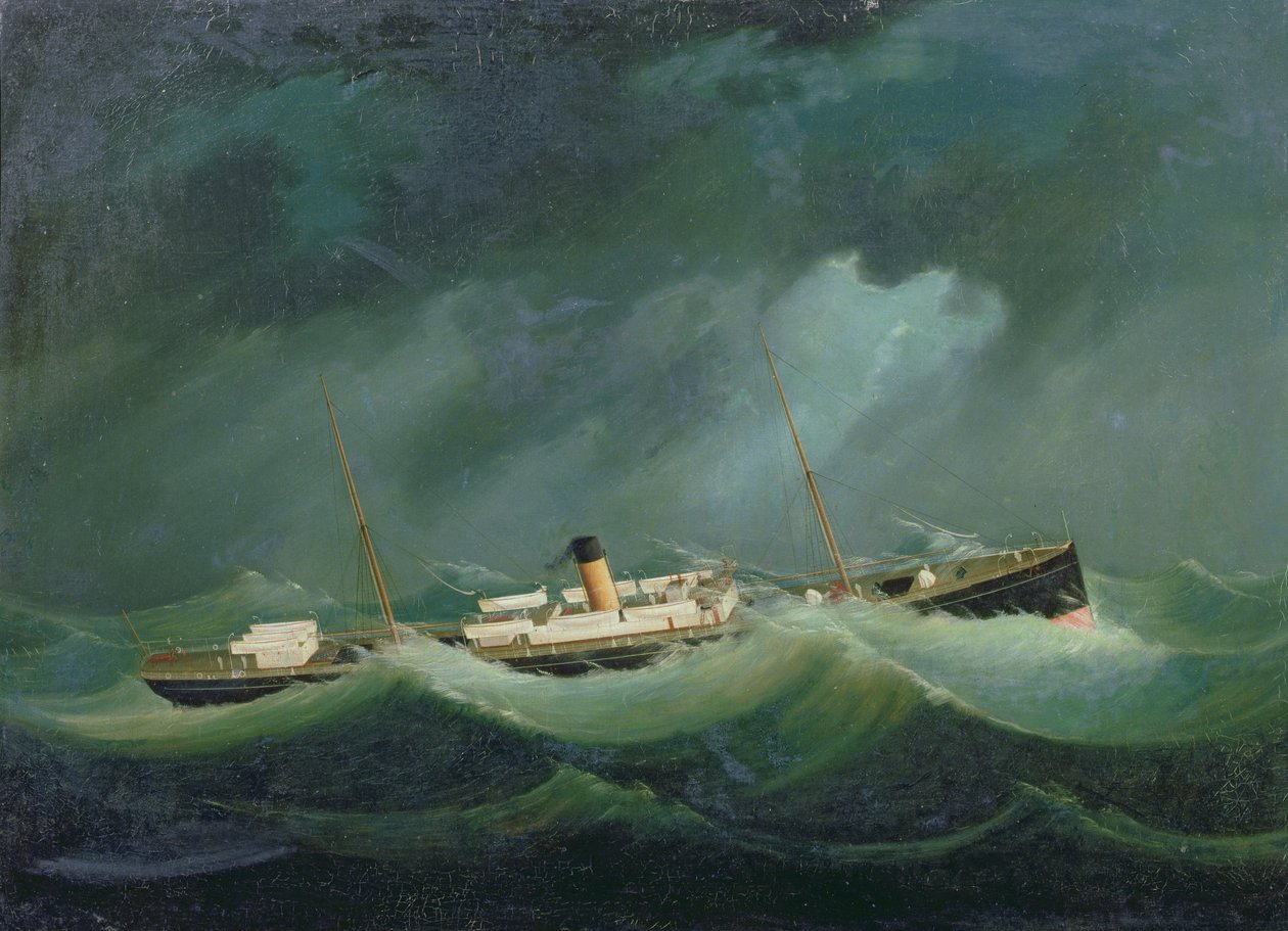A Saville Line Vessel in Rough Weather, c.1870 by English School