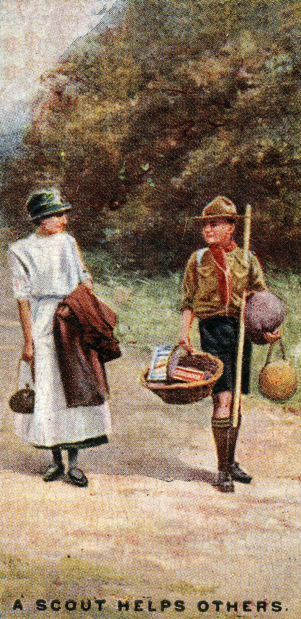 A Scout Helps Others, 1929 by English School