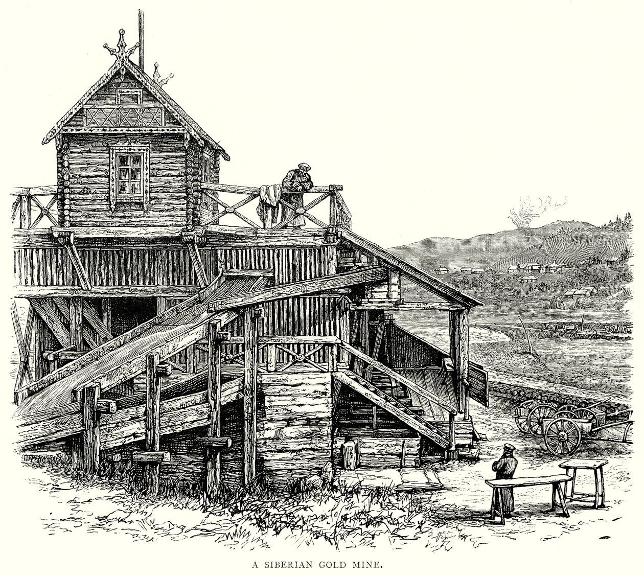 A Siberian Gold Mine by English School