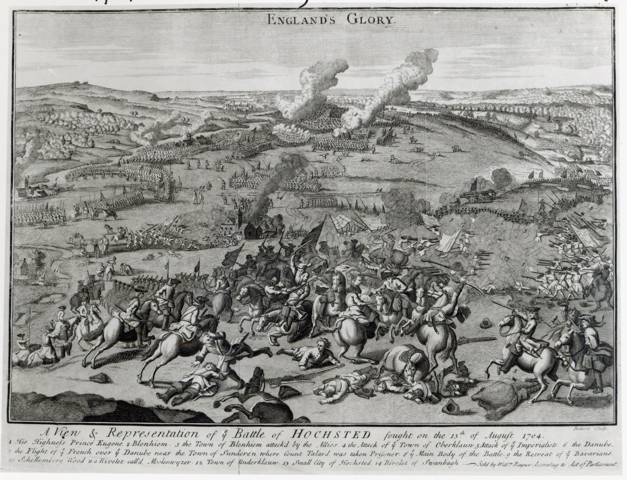 A View and Representation of the Battle of Hochsted, 13th August 1704 by English School