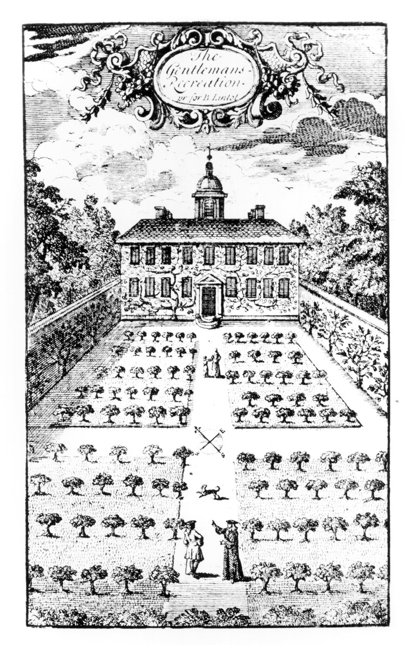 A country house garden, from The Gentlemen