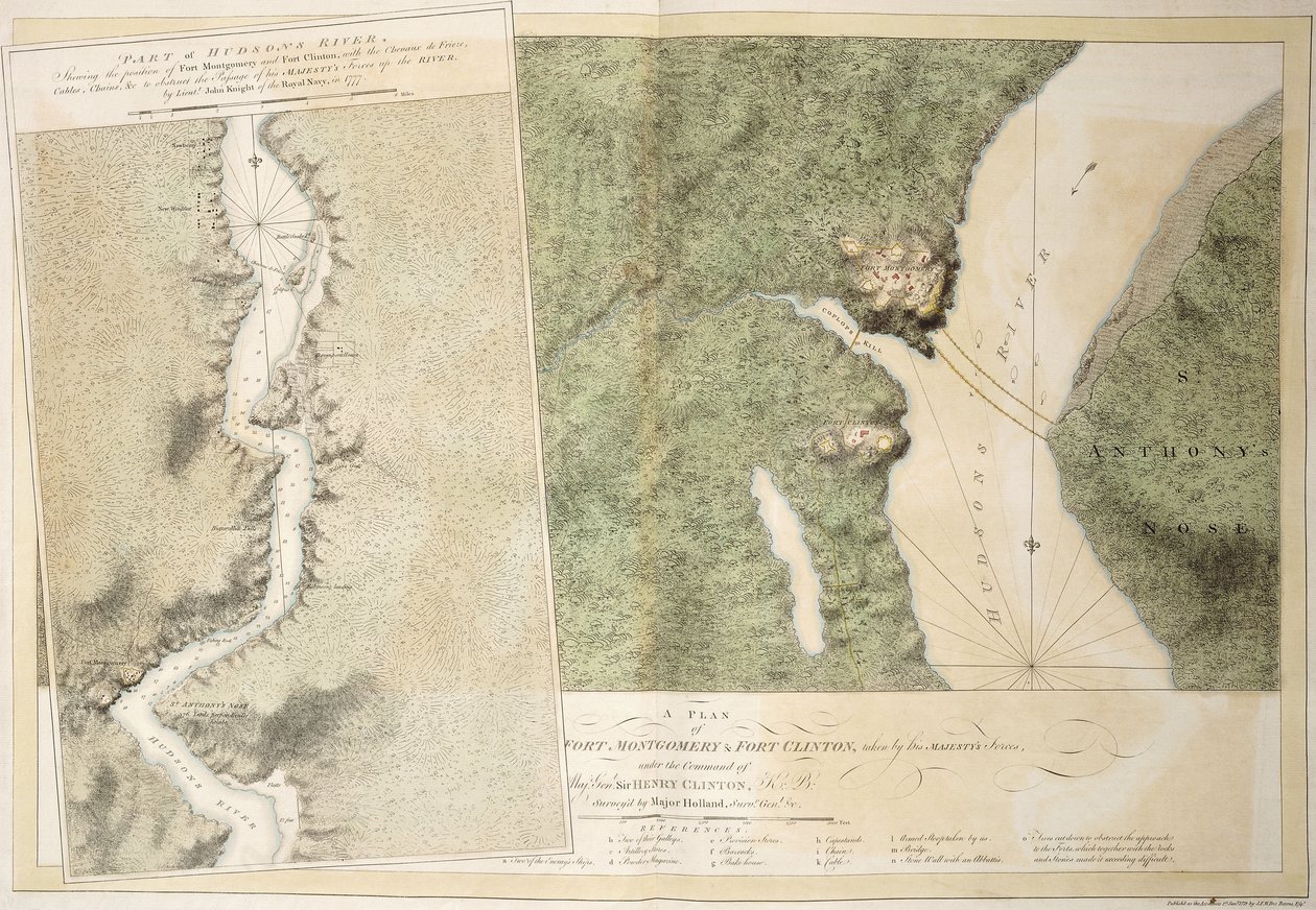 A plan of Fort Montgomery & Fort Clinton, 1774-1779 by English School
