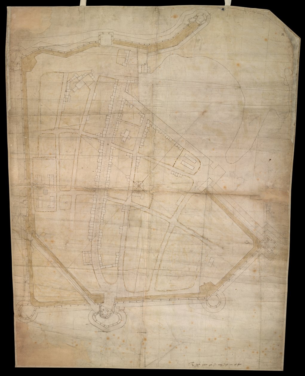 A plan of the fortifications of the town of Portsmouth by English School