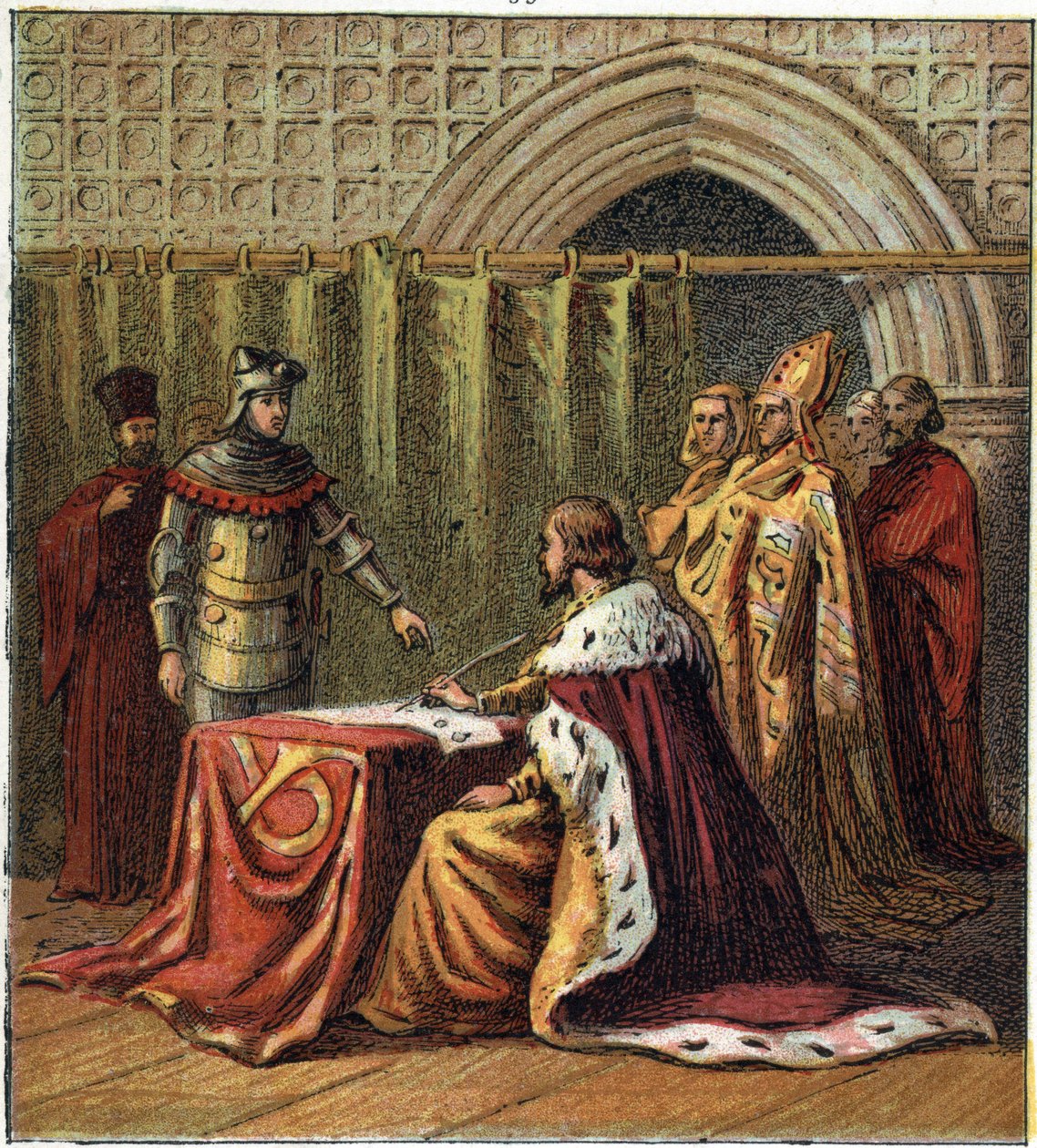 Abdication of King Richard II of England in 1399 in favour of his cousin Henry (Henry IV of England) by English School