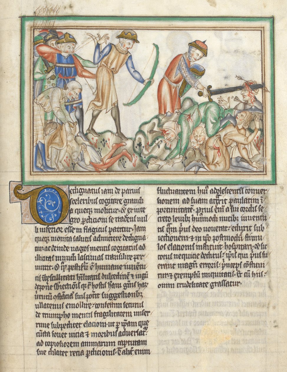 People Being Slain, Biblical Scenes from the Apocalypse of St. John by English School