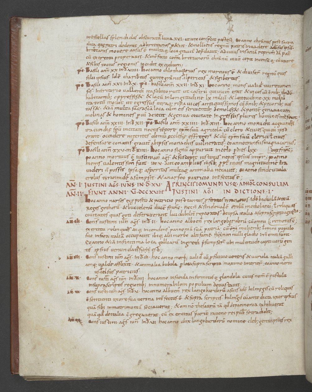 Eusebius of Caesarea, Chronicon, with Additions from St Jerome, Prosper of Aquitaine, Marius of Avenches, and an Anonymous Author by English School