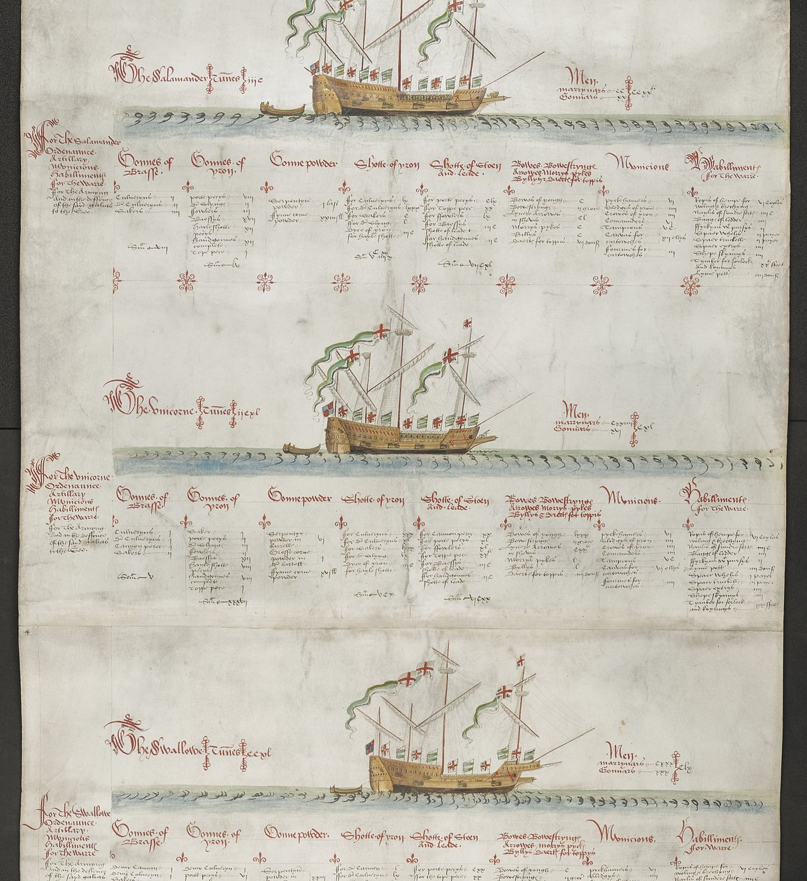 The galleass The Unicorn, and The Swallow, from 