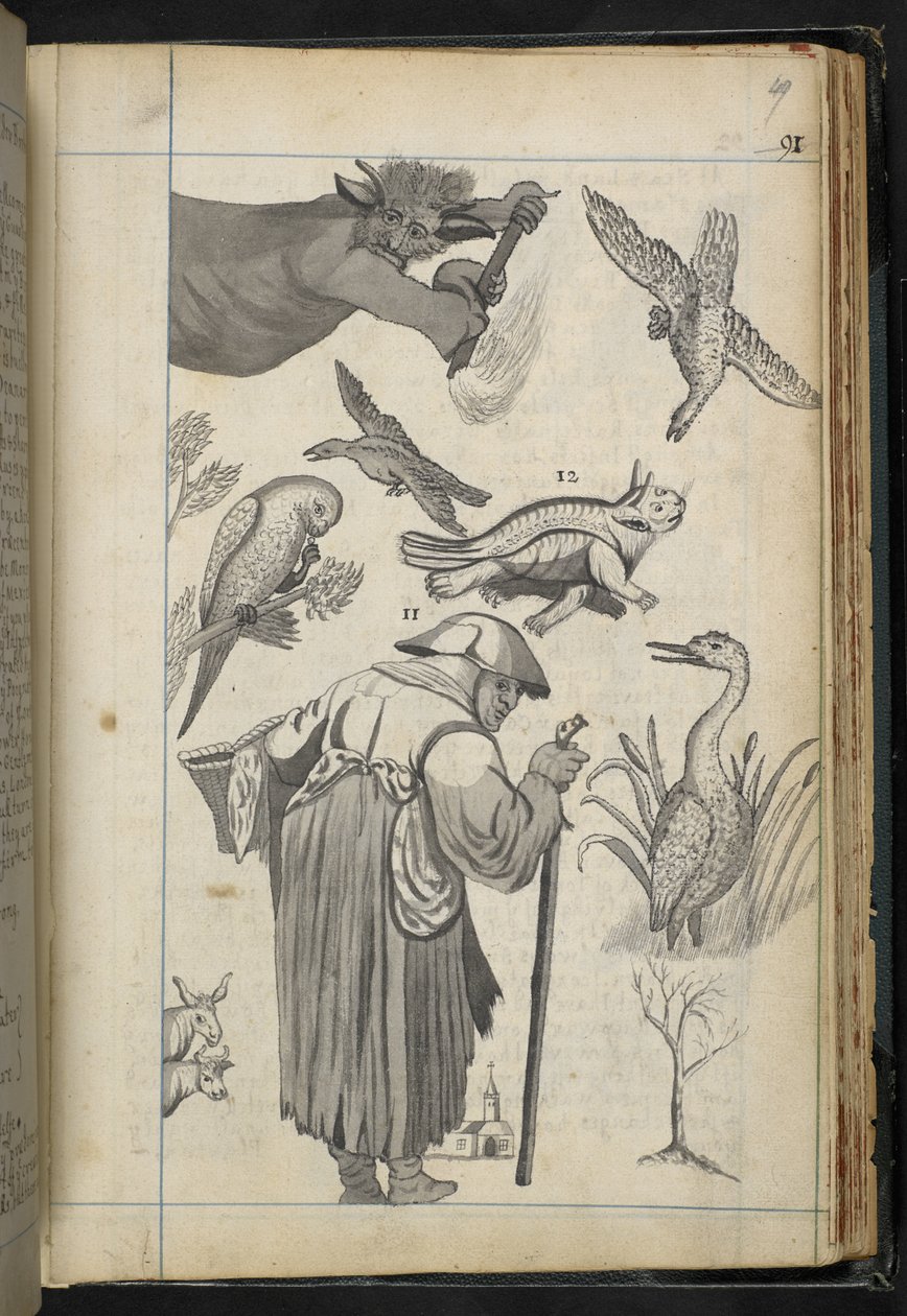 Illustration from A discourse of Witchcraft as it was acted in the Family of Mr. Edward Fairfax of Fuystone by English School