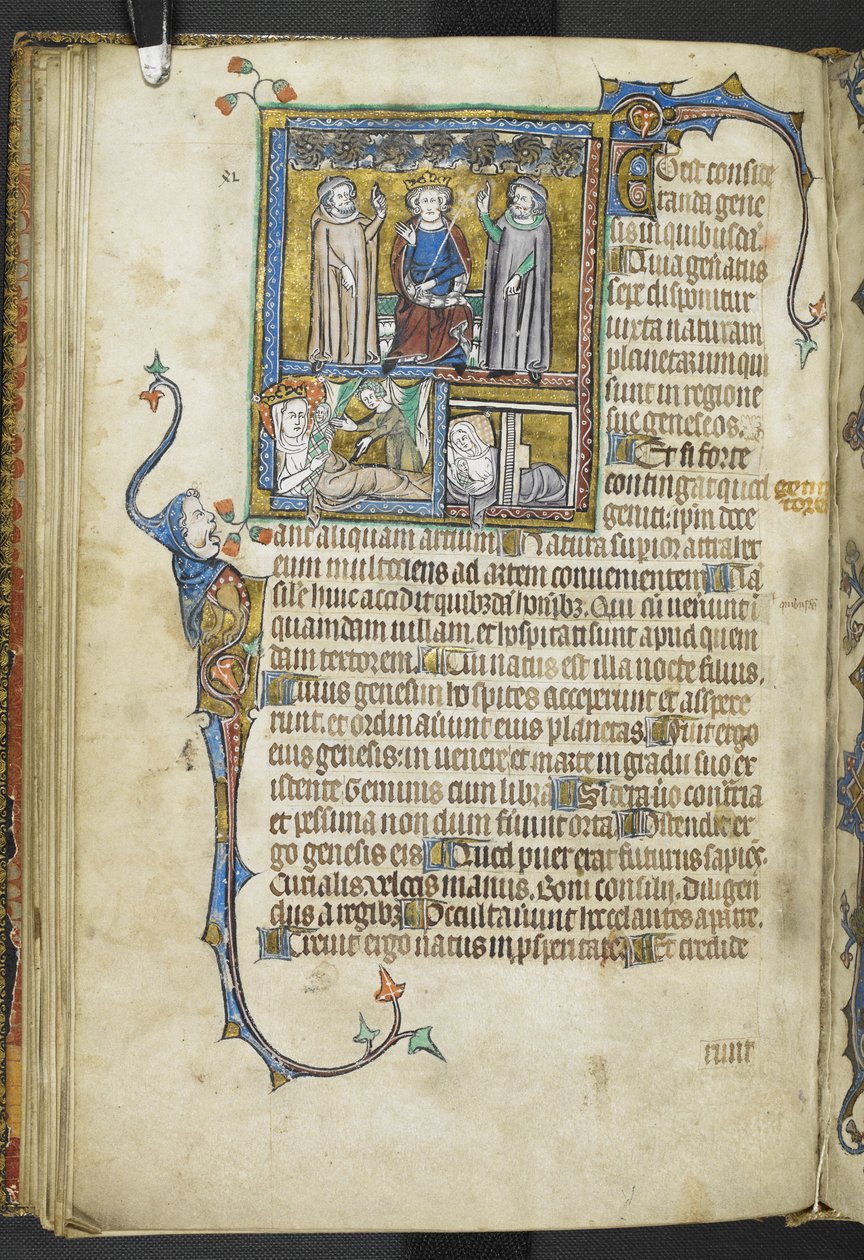 Alexander with Two Astrologers Pointing at the Stars with a Queen and a Woman with New Born Babies, from 