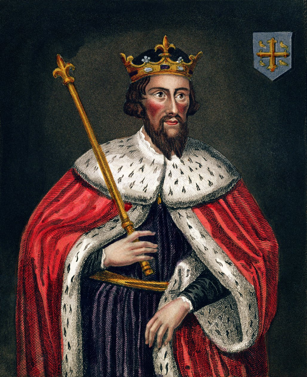 Alfred the Great, after a painting in the Bodleian Gallery by English School