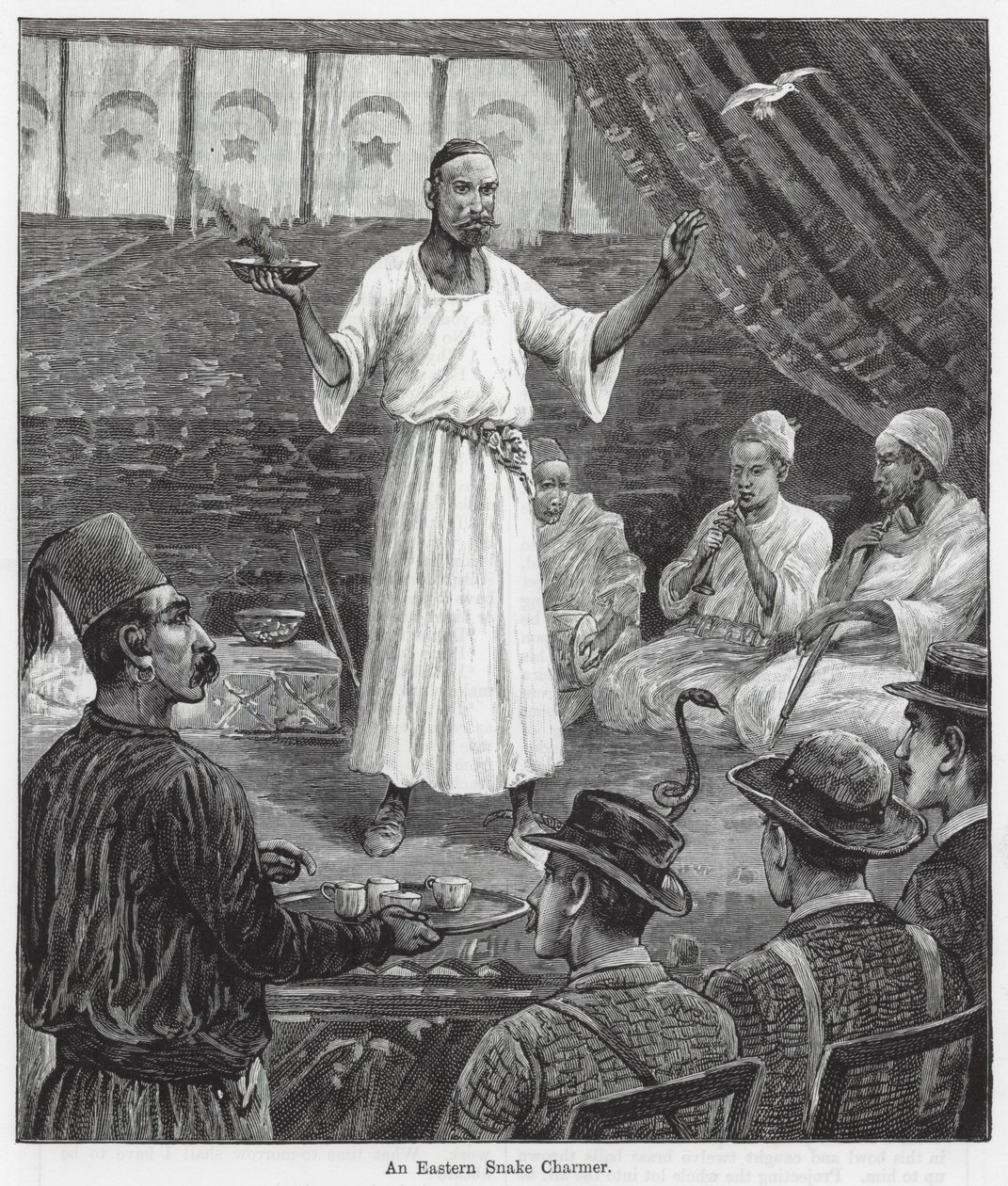 An Eastern Snake Charmer by English School