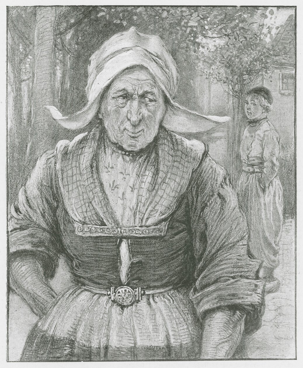 An Old Dutch Woman by English School