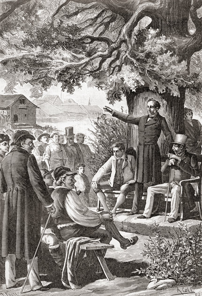 An Early Meeting of the Swiss Assembly aka Federal Assembly, Switzerland by English School