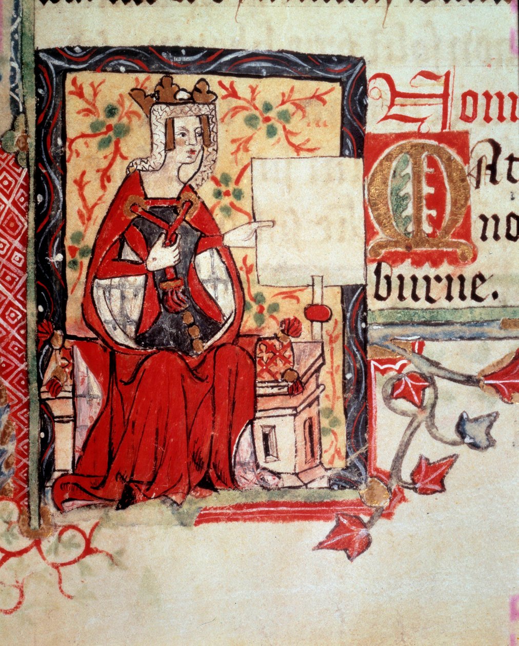 An illumination representing Mathilde the Empress (ca. 1102-1167), also ...