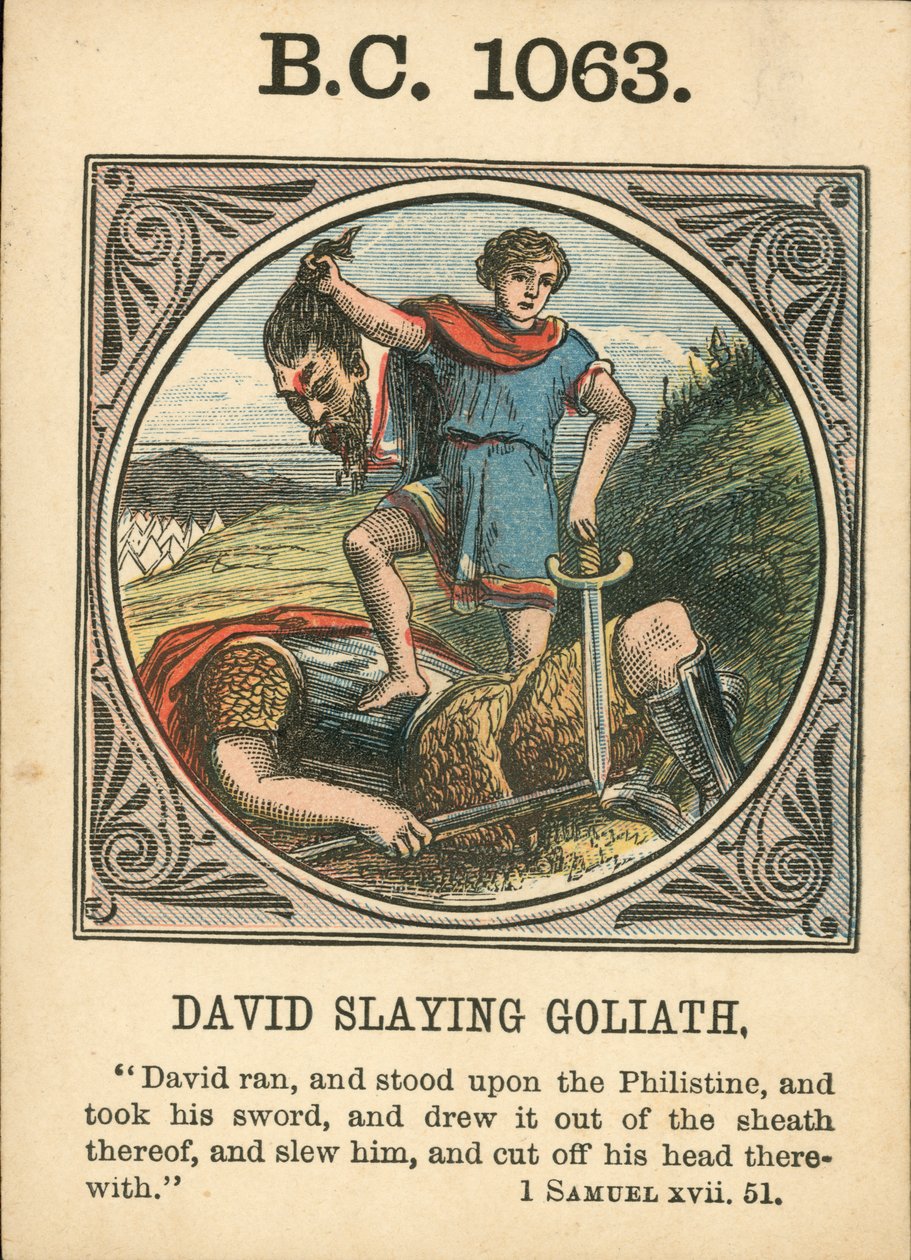 Anno Mundi: BC 1063, David Slaying Goliath by English School