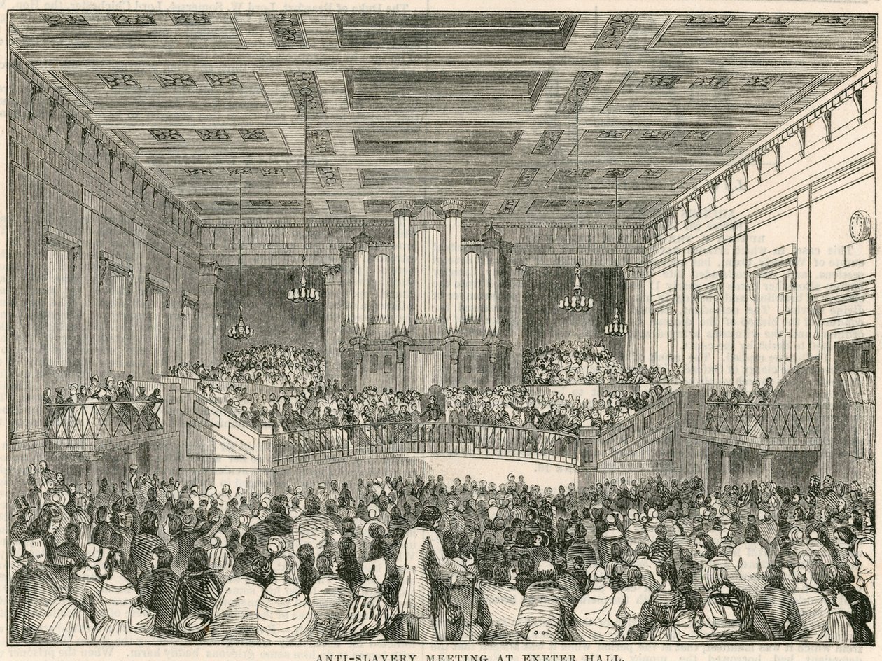 Anti-Slavery Meeting at Exeter Hall, Strand, London by English School