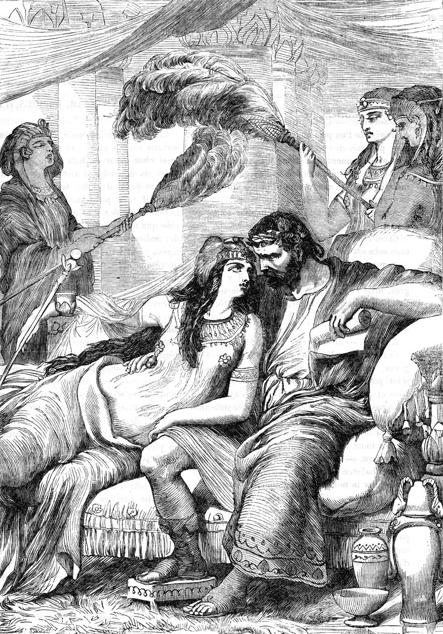 Antony and Cleopatra - Illustration in Completes de William Shakespeare 1866 by English School