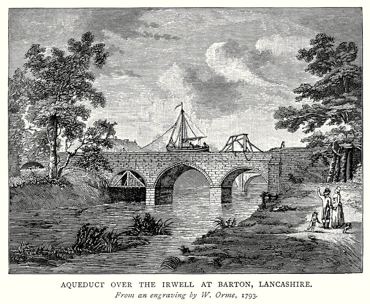 Aqueduct over the Irwell at Barton, Lancashire by English School