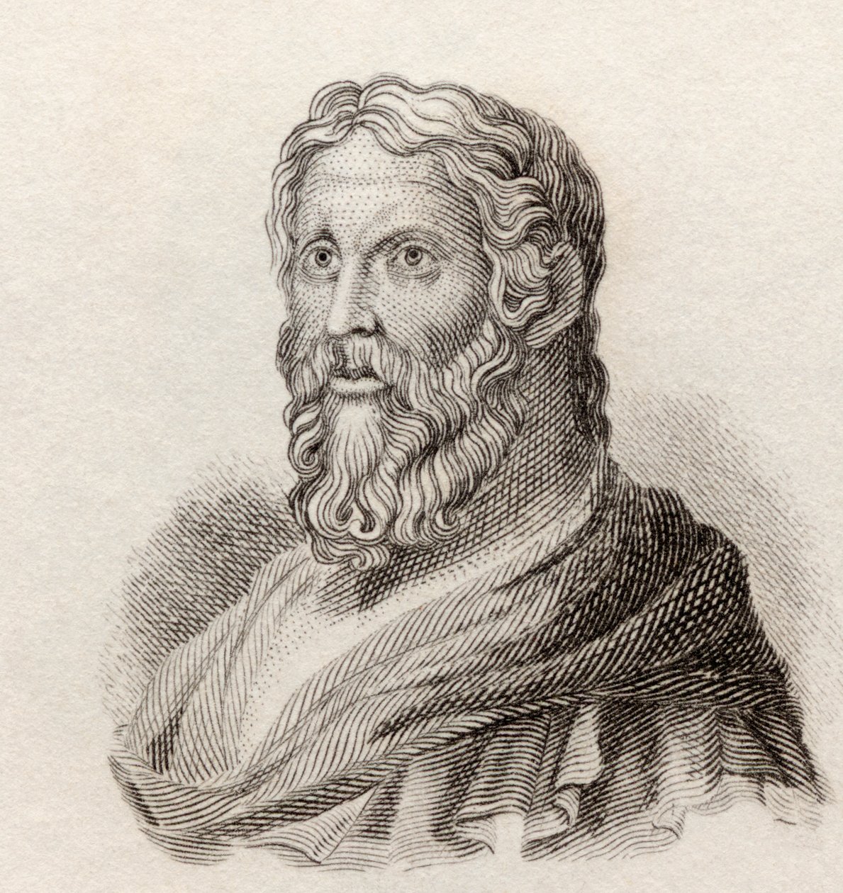Aristophanes, c. 446 to c. 386 BC. Comic playwright of Ancient Greece by English School
