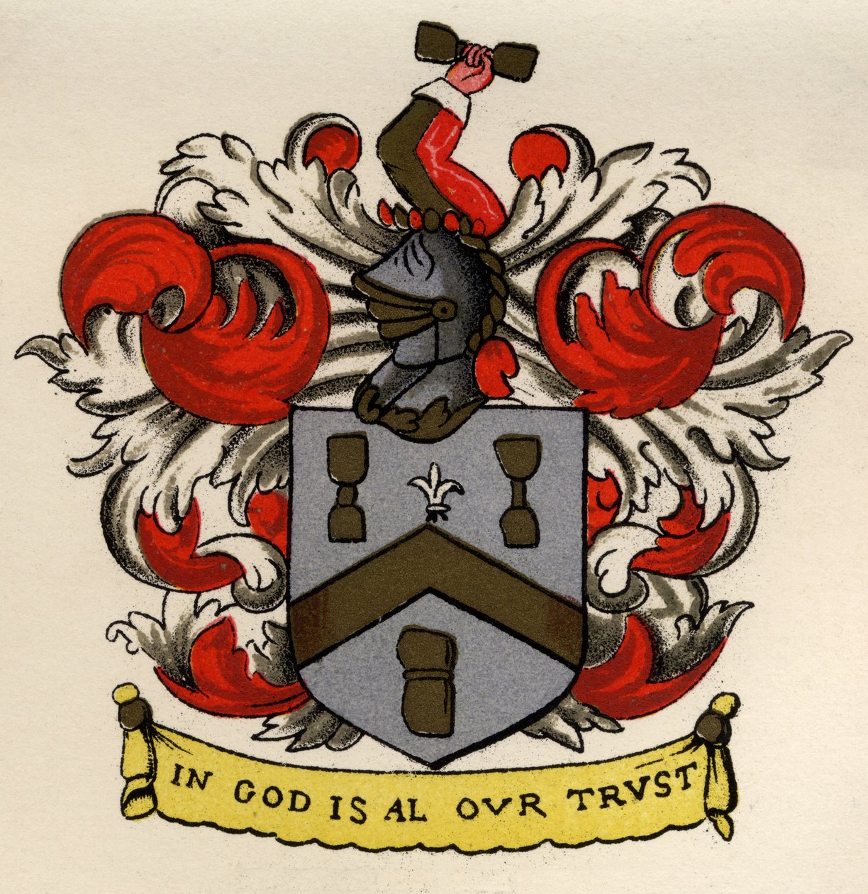 Arms of the Bricklayers and Tilers of the Gateshead Chapter, 1671, from The History of Freemasonry, volume II, published by Thomas C. Jack, London, 1883 by English School