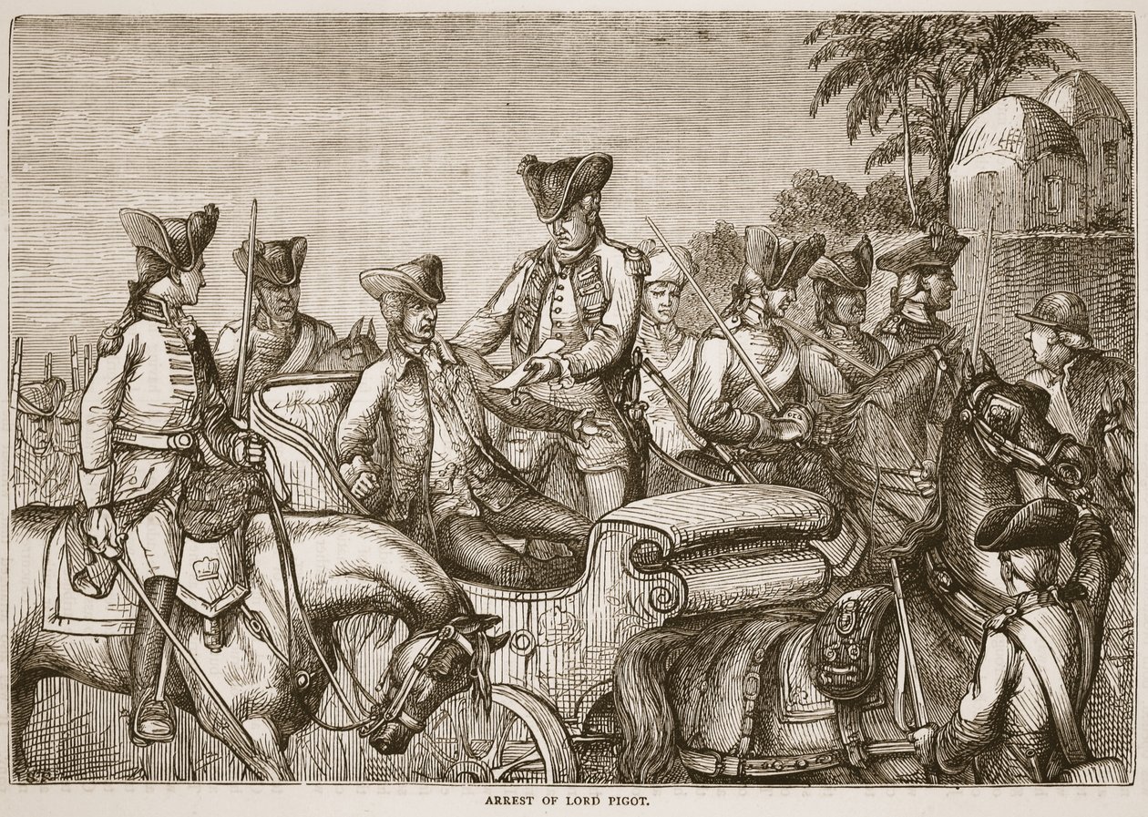 Arrest of Lord Pigot, Illustration from Cassell