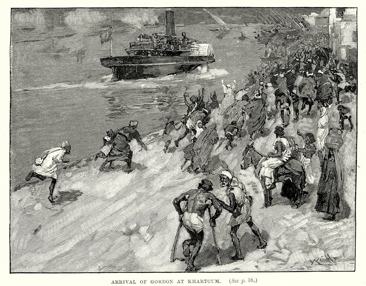 Arrival of Gordon at Khartoum by English School
