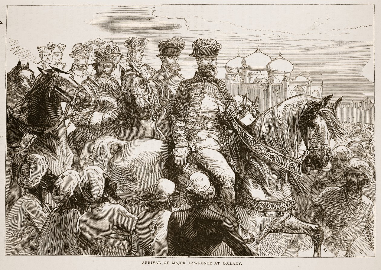 Arrival of Major Lawrence at Coilady, Illustration from Cassell
