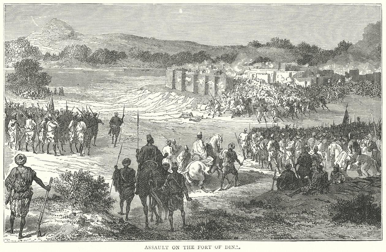 Assault on the Fort of Dina by English School