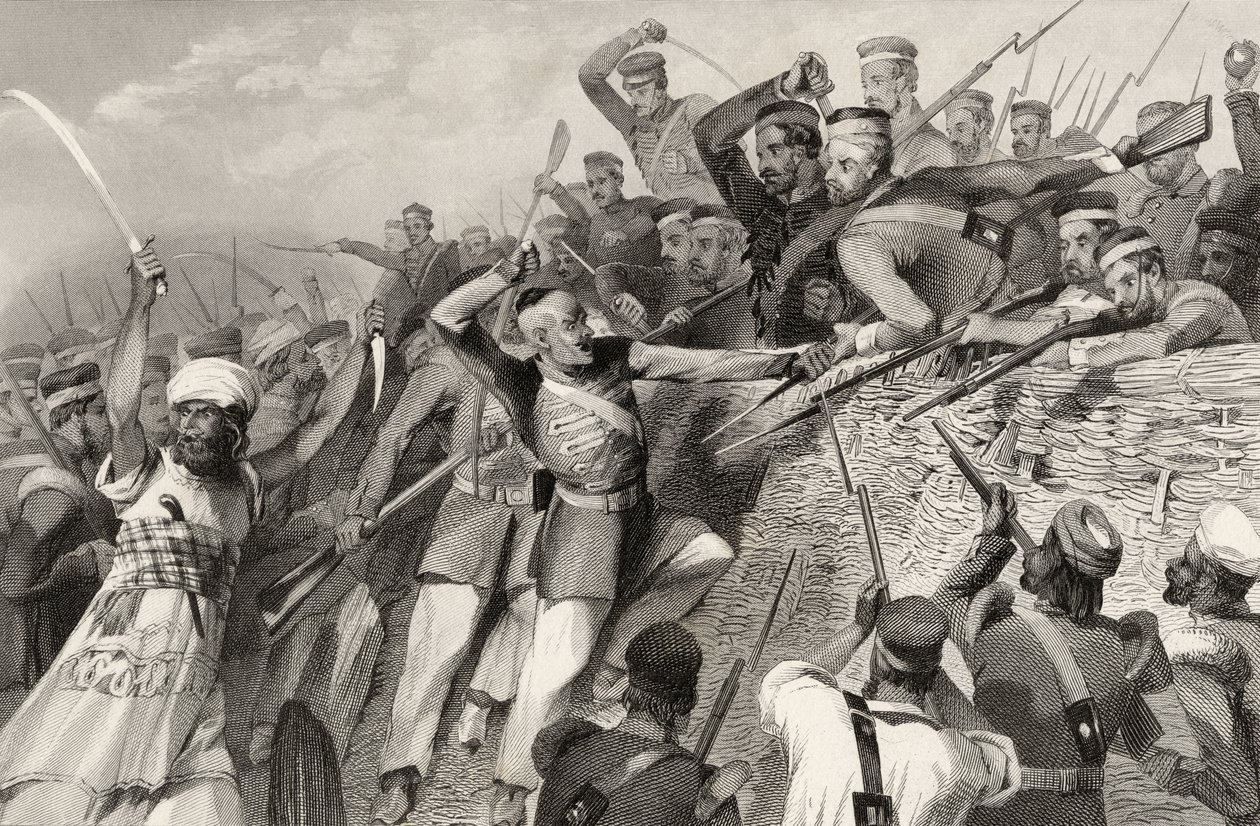 Attack of the Mutineers on the Redan Battery at Luknow, 30th July 1857, from 