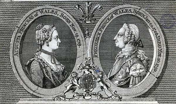 Augusta, Princess of Wales and Frederick Louis, Prince of Wales, memorial from the Gentleman