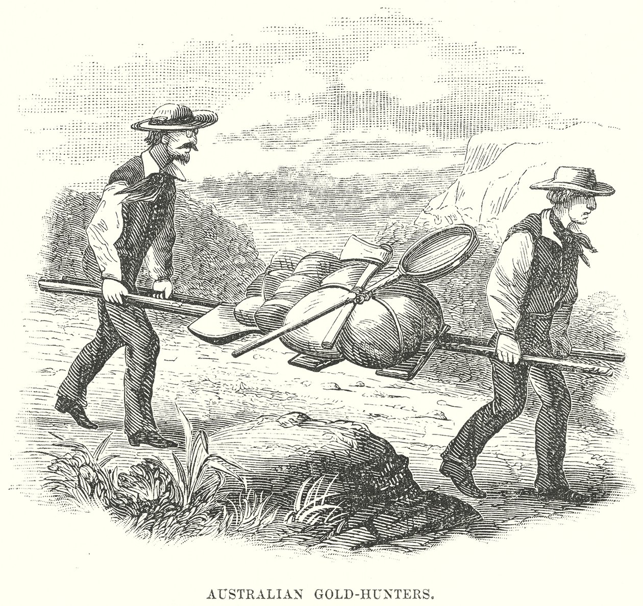 Australian Gold-Hunters by English School