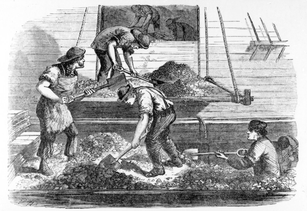Ballast-Heavers at Work in the Pool, Illustration from 