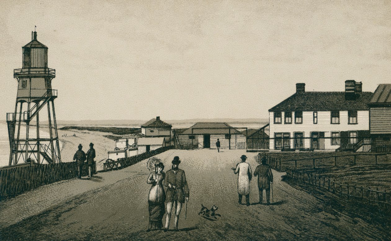 Bathhouse and Sands, Dovercourt by English School