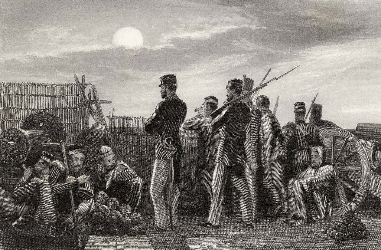 Battery at Lucknow, the defenders on the lookout, from 