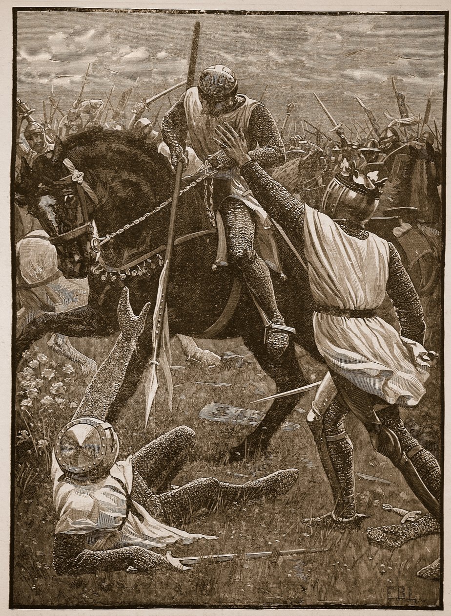 Battle of Evesham: King Henry in danger (Illustration from Cassell