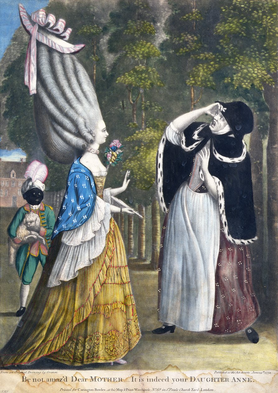 Be Not Amazed Dear Mother - It is Indeed Your Daughter Anne, from an Original Drawing by Grimm, Printed for Carington Bowles, London by English School