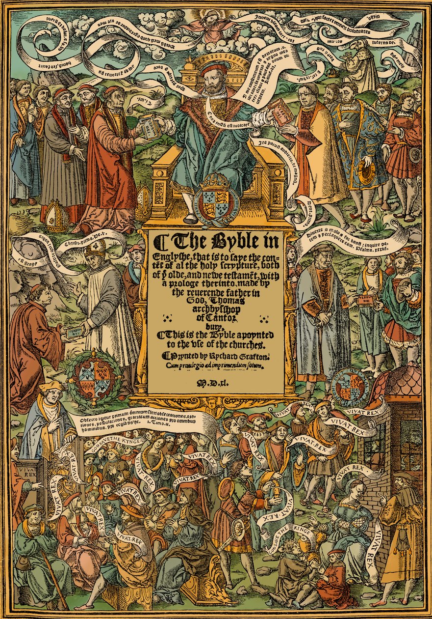 Bible - Title Page by English School